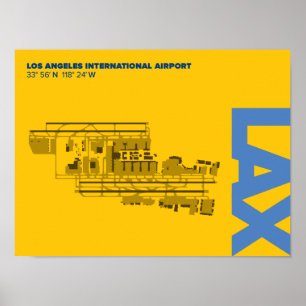 Poster (RELAXADO) do diagrama do aeroporto de Los