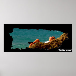 Poster Relaxamento de Mapa de Porto Rico