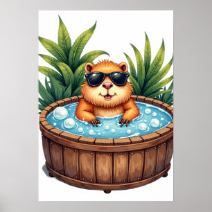 Poster Relaxamento em Banheira de Hidromassagem de Capiva