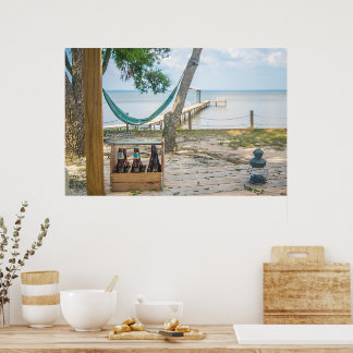Poster Relaxando na foto da praia