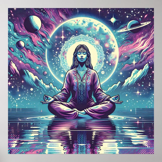 Poster Relaxando o Espaço de Meditação e Reflexão (Frente)