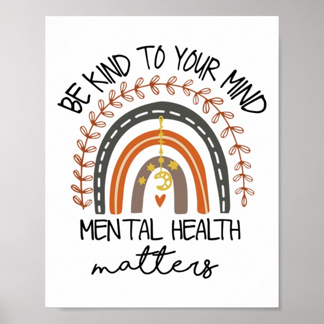 Poster Relaxe A Sua Mente Problemas De Saúde Mental Autis (Frente)