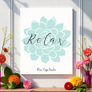 Poster Relaxe As Cotações De Yoga Branco Zen Malhação