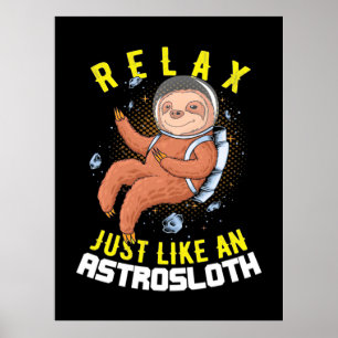 Poster Relaxe Como Uma Lama De Astronauta