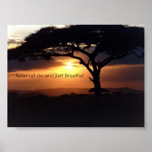 Poster Relaxe deixe vão e apenas respiram