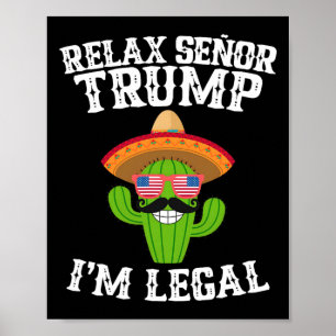 Poster Relaxe Senhor Trump - Eu Sou Legal - Cinco De Maio