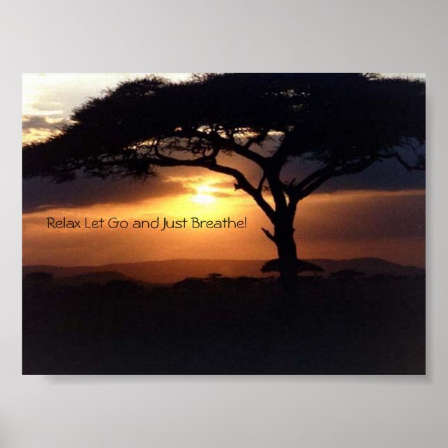 Poster Relaxe, solte e respire (Frente)