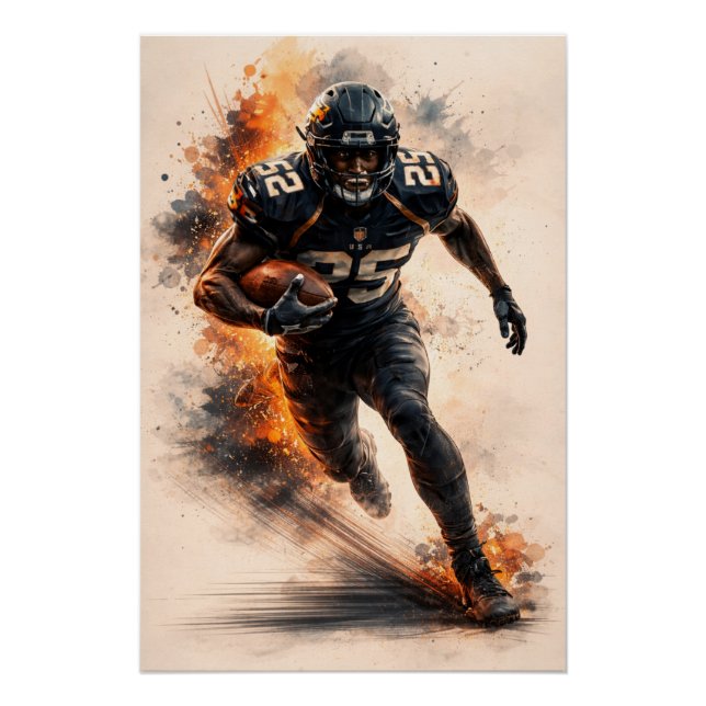 Pôster Relentless Rush – Power Football Poster (Frente)