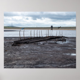 Poster Relic of the Deep: Sunken Boat at Warland Dam