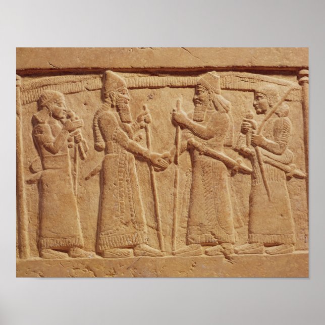 Pôster Relief depicting King Shalmaneser III (Frente)