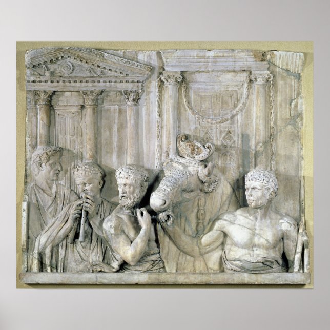 Poster Relief depicting preparations for a sacrifice (Frente)