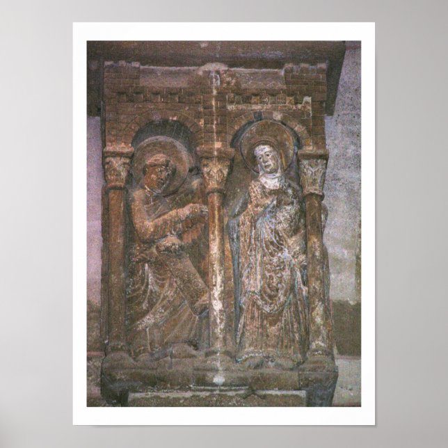 Poster Relief from a capital depicting the Annunciation ( (Frente)