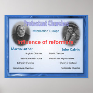 Pôster Religião, história, influência dos reformistas