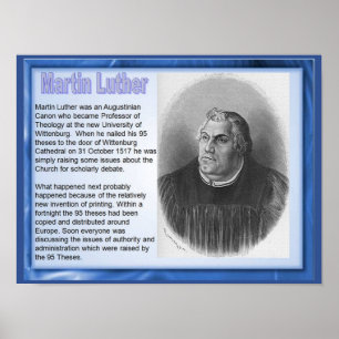 Pôster Religião, história, reforma Martin Luther