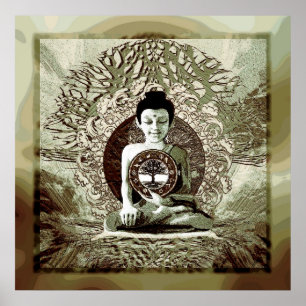 Poster Religiões do mundo da meditação da paz