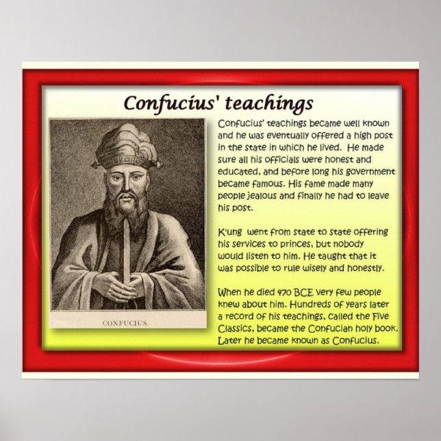 Poster Religion, Confucianism, Teachings 1 (Frente)