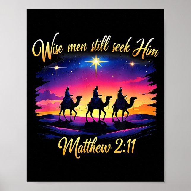 Poster Religious Christmas Wise Men Still Seek Him 3 King (Frente)