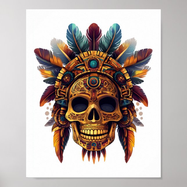 Poster Relíquia de Crânio Asteca (Frente)