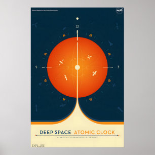 Poster Relógio Atômico do Espaço Profundo - Viagem ao Est