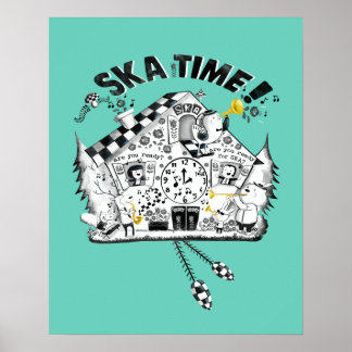 Poster Relógio Cuckoo Hora da Ska