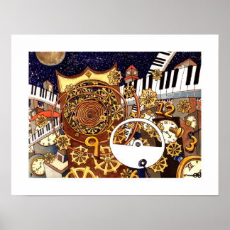 Pôster Relógio de ouros - Terras- 18 x 14