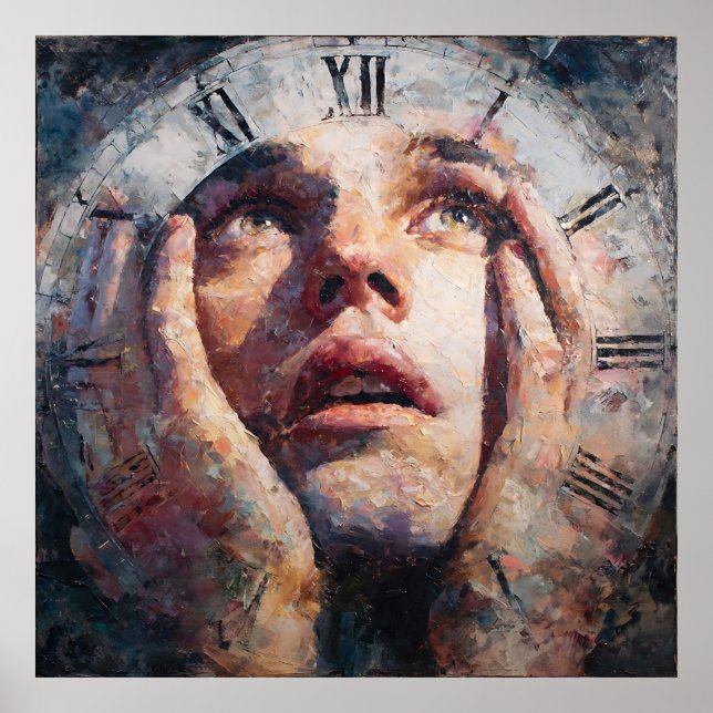 Poster Relógio de Parede Conceito Humano Armadilha de Tem (Frente)