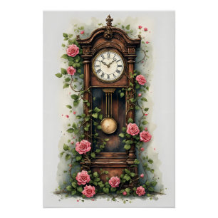 Pôster Relógio de Pé Ivy Rose Vintage