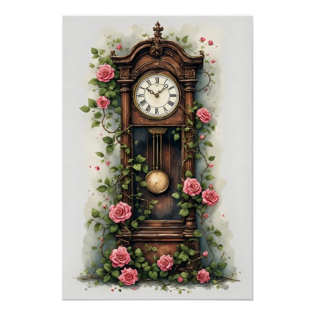 Pôster Relógio de Pé Ivy Rose Vintage (Frente)