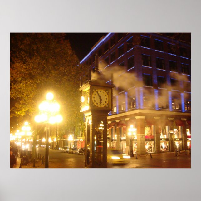 Poster Relógio de Vapor, Vancouver (Frente)