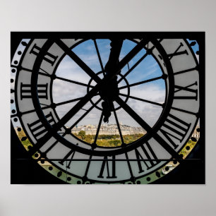 Poster Relógio de vidro gigante na Musée d'Orsay - Pari