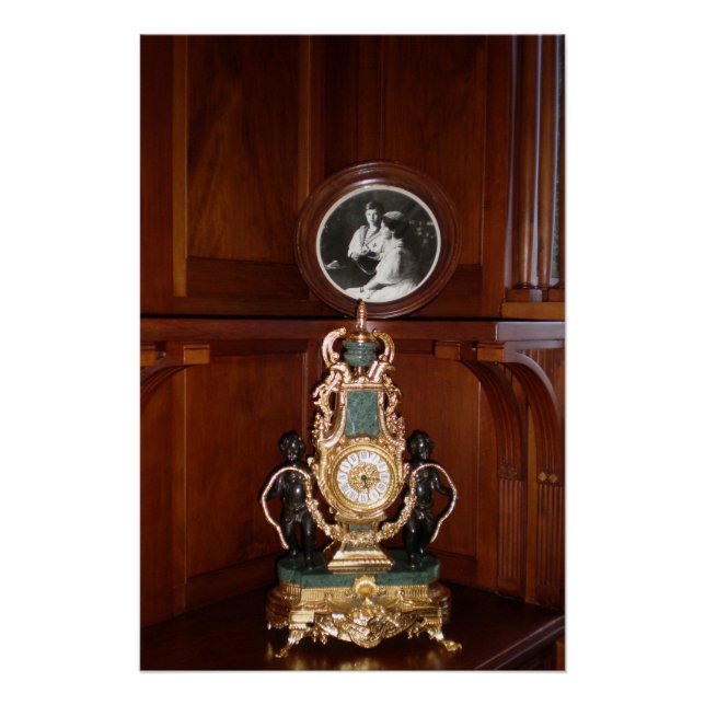 Pôster Relógio luxuoso na sala real do palácio Livadia (Frente)