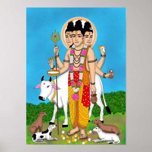 Poster Relógio Senhor Dattatreya (Frente)