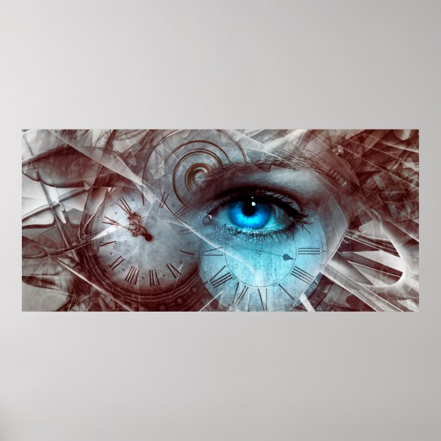 Poster Relógio surreal de fantasia (Frente)