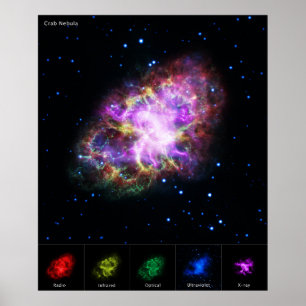 Poster Remanescente de Supernova Nebulosa do Caranguejo C