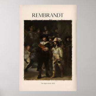 Poster Rembrandt A Ronda Noturna642 Famoso Mestre Holandê