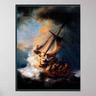 Poster Rembrandt - A Tempestade do Mar da Galileia