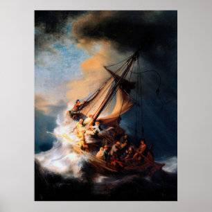 Poster Rembrandt - A Tempestade do Mar da Galileia