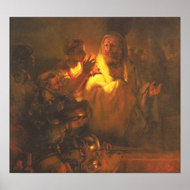 Pôster Rembrandt - Apostle Peter negou Cristo (Frente)