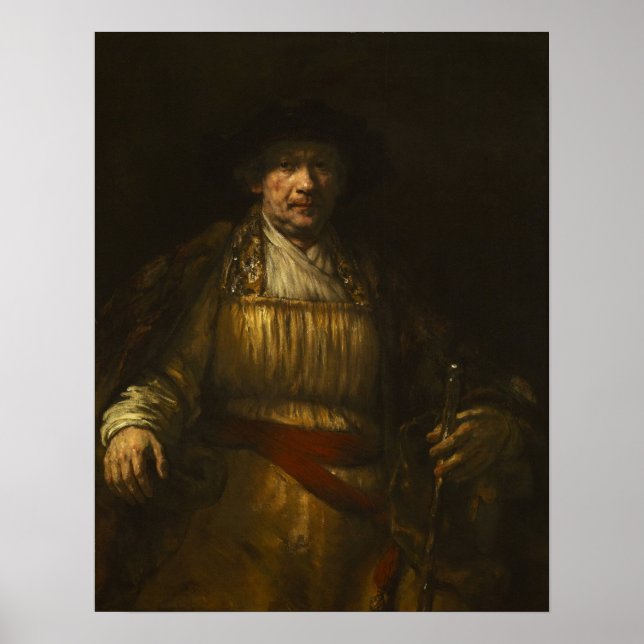 Poster Rembrandt - Autorretrato (Frente)