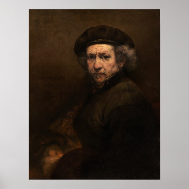 Poster Rembrandt - Autorretrato (Frente)