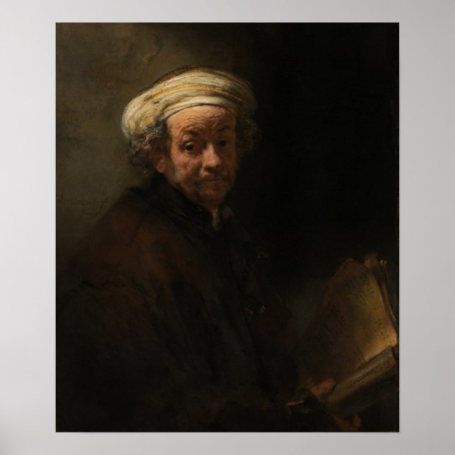 Poster Rembrandt - Autorretrato como Apóstolo Paul (Frente)