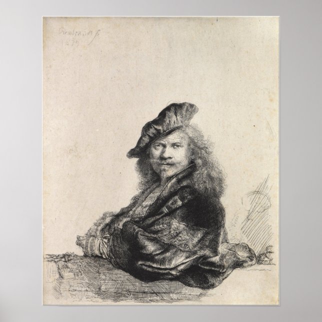 Poster Rembrandt - Autorretrato Que Se Manteve No Encanam (Frente)