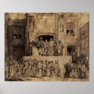 Poster Rembrandt - Cristo Apresentado Ao Pessoas
