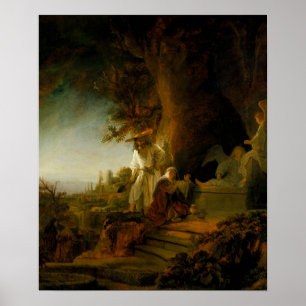 Poster Rembrandt - Cristo e Rua Mary Magdalene na Tumba