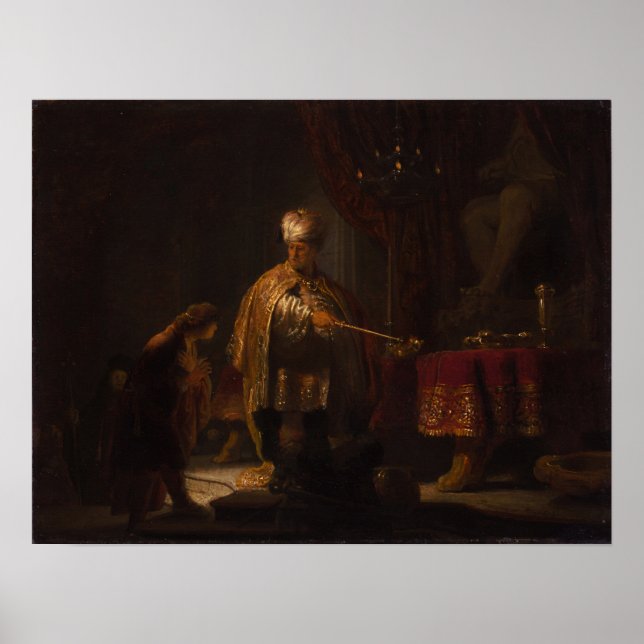 Poster Rembrandt - Daniel e Ciro Antes de Idol Bel (Frente)