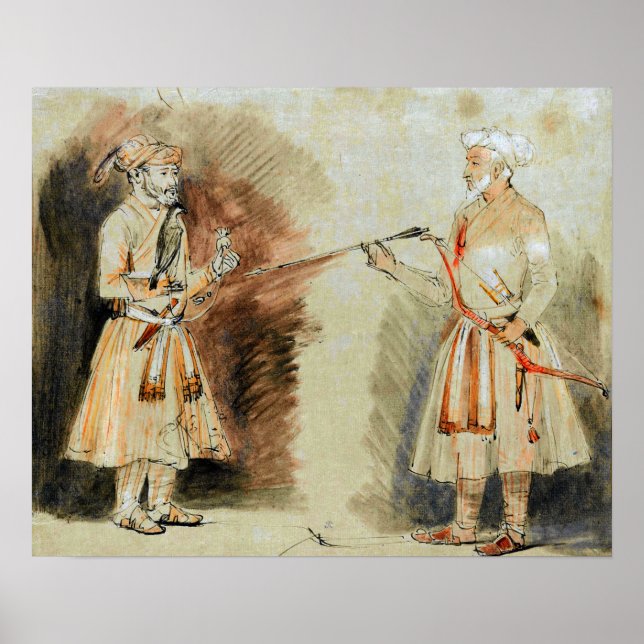 Poster Rembrandt - Dois Indianos Nobres 1654 (Frente)