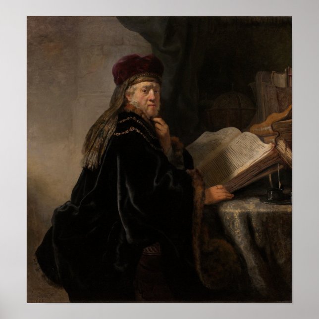 Poster Rembrandt - Estudioso Em Seu Estudo (Frente)