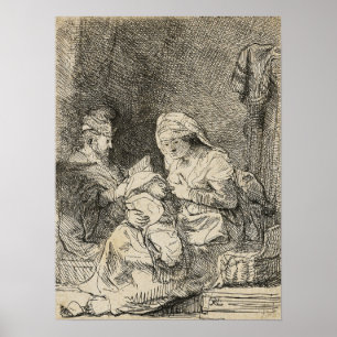 Poster Rembrandt - Família Sagrada 1632