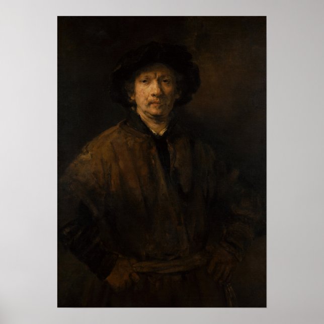 Poster Rembrandt - grande autorretrato (Frente)