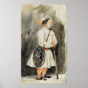 Poster Rembrandt - Guerreiro Indiano Com Escudo 1654